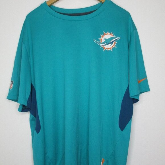 Men's Nike NFL Apparel Dolphins dry‎ fit Tee shirt, Size XXL - Picture 1 of 3